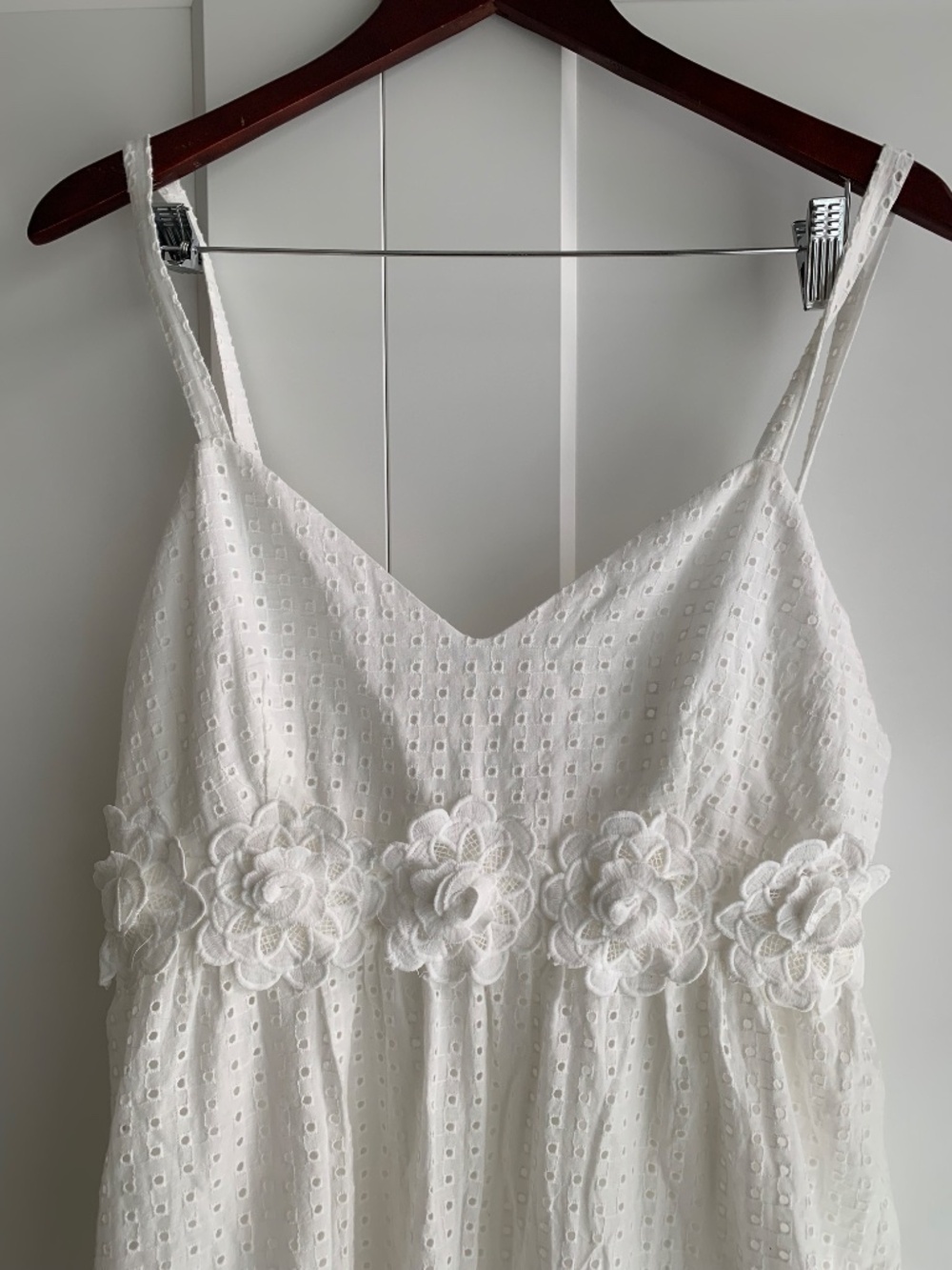 KOTON Maxi Dress Women's size EUR 42 or US XL Embroidered Backless Cotton White - Picture 7 of 14